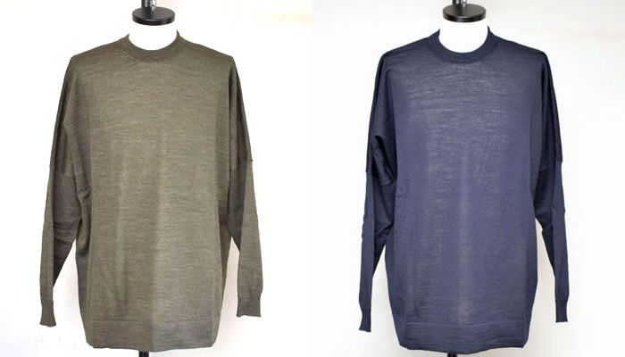 楽天Garde-Robe30％バーゲンプライス！CASEY CASEY ケイシーケイシー CREWNECK JUMPER - DRY WOOL / クルーネックセーター【S19001】【MEN'S】