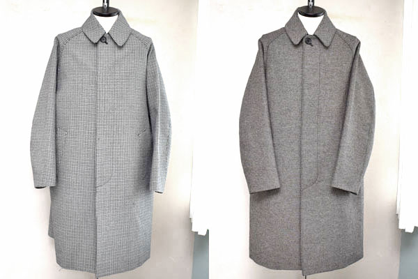 22AWMAATEE&SONSマーティーアンドサンズ TWEED BAL COLLAR COAT