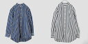 30%バーゲンプライス！_CASEY CASEY ケイシーケイシー OFFICIER COLLAR FELIX SHIRT - PAPPER STRIPE / オフィサーカラーフェリックスシャツ【21HC312】【MEN'S】