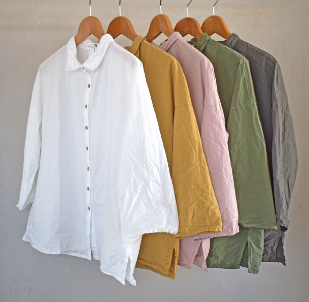 24ss_ALBUM DI FAMIGLIA / アルバム ディ ファミリア SHORT COLLAR SHIRT / ショートカラーシャツ【12-56】【WOMEN 039 S】