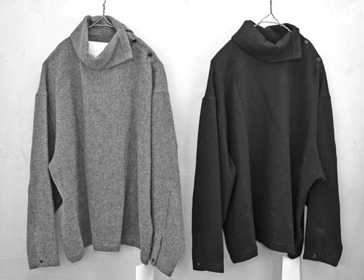 25AW_nonnotte / ノノットDRAPING H/N PULLOVERドレーピングハイネックプルーバーセーター【N-25A-018】【MEN'S】
