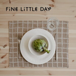 Fine Little Day ファインリトルデイ ランチョンマット RUTIG 47×37cm チェック 北欧 スウェーデン 麻 天然素材 プレースマット おしゃれ かっこいい