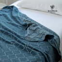 KLIPPAN クリッパン コットン シングルブランケット ヨーディス ブルー W140×L180cm ライトシュニールコットン オーガニック 天然素材 北欧 おしゃれ 送料無料 寝具 ソファ