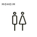 MOHEIM / モヘイム SIGNS RESTROOM (2pcs / black) サインズ レストルーム ブラック ピクトグラム ミニマル おしゃれ シン...