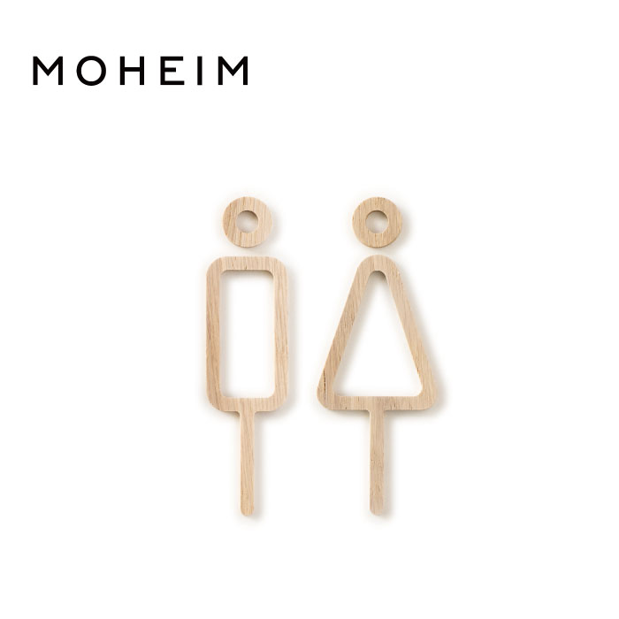 MOHEIM / إ SIGNS RESTROOM (2pcs / white oak)  쥹ȥ롼 ۥ磻ȥ ԥ...
