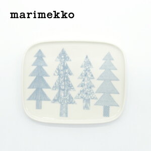 【日本限定】 marimekko / マリメッコ Kuusikossa プレート 15x12cm ライトブルー×ホワイト クーシコッサ 北欧 フィンランド 正規品 おしゃれ かわいい