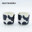 【SALE 50%OFF】 【日本限定】 marimekko / マリメッコ Unikko / ウニッコ コーヒカップセット ダークネイビー×ゴールド ラテマグ 北欧 フィンランド 正規輸入品 おしゃれ かわいい 花