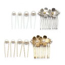 combi plated flower ヘアコーム・Uピンセット:zoule(ゾーラ)