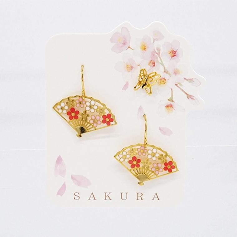 桜扇子 ピアス：gargle（ガーグル）(4.0)