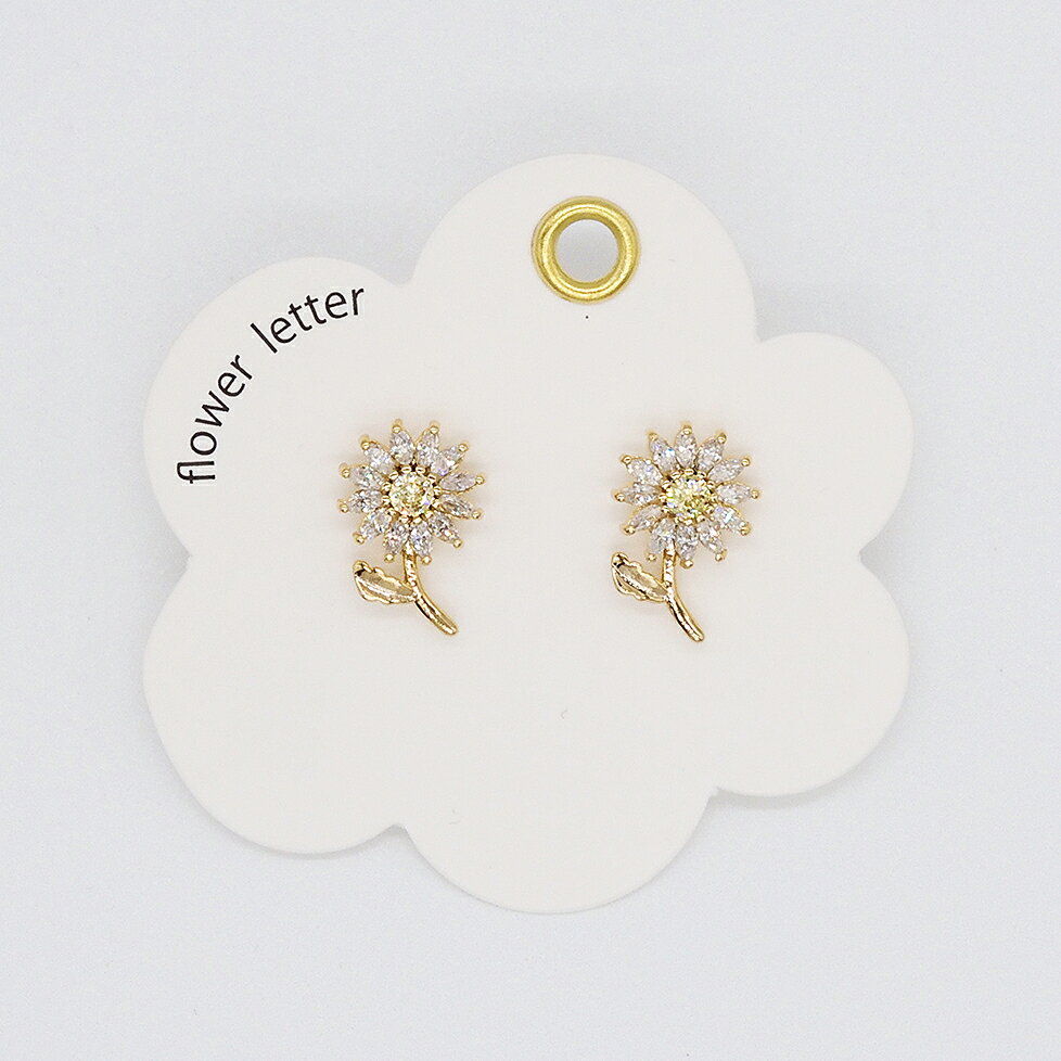 〈2026.5月新作〉jewel flower letter5 ピアス ：zoule（ゾーラ）