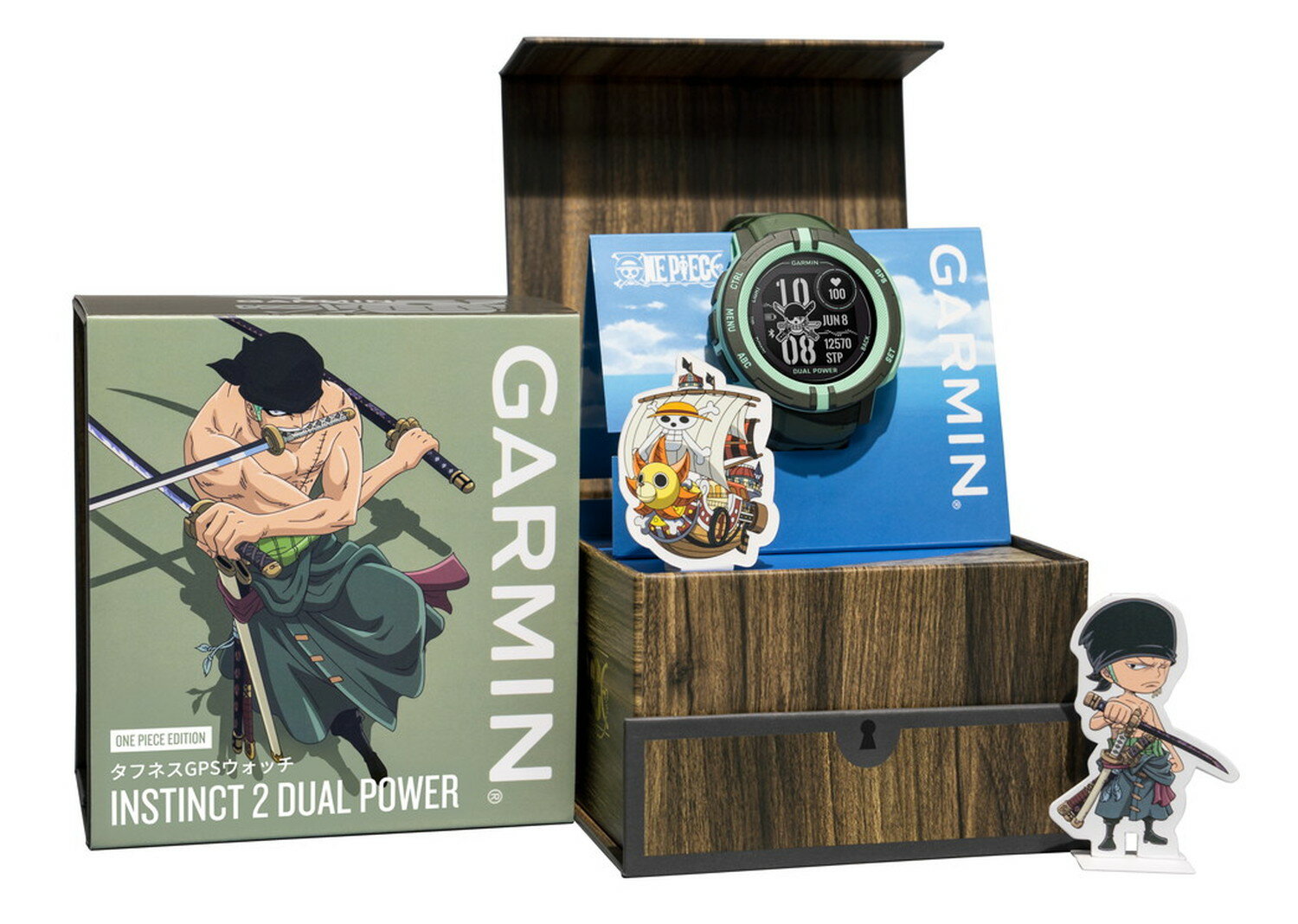 GARMIN(ガーミン) メーカー直販 Instinct 2 Dual Power ONE PIECE Zoro ワンピース ゾロ コラボウォッチ 【日本正規品】