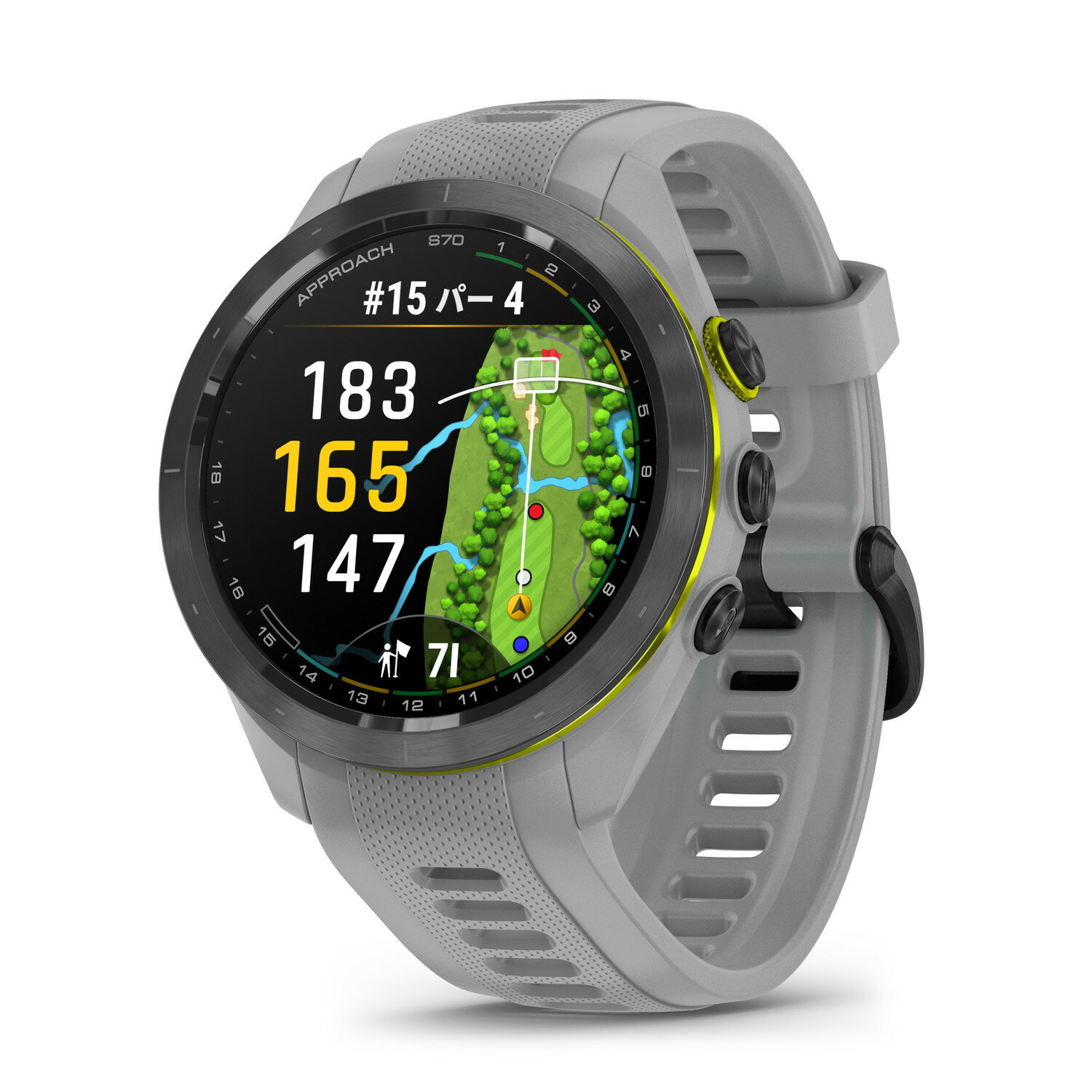 ガーミン（GARMIN） Approach S70 42mm Gray ゴルフウォッチ GPSマップ Suica対応 バーチャルキャディ 010-02746-21 