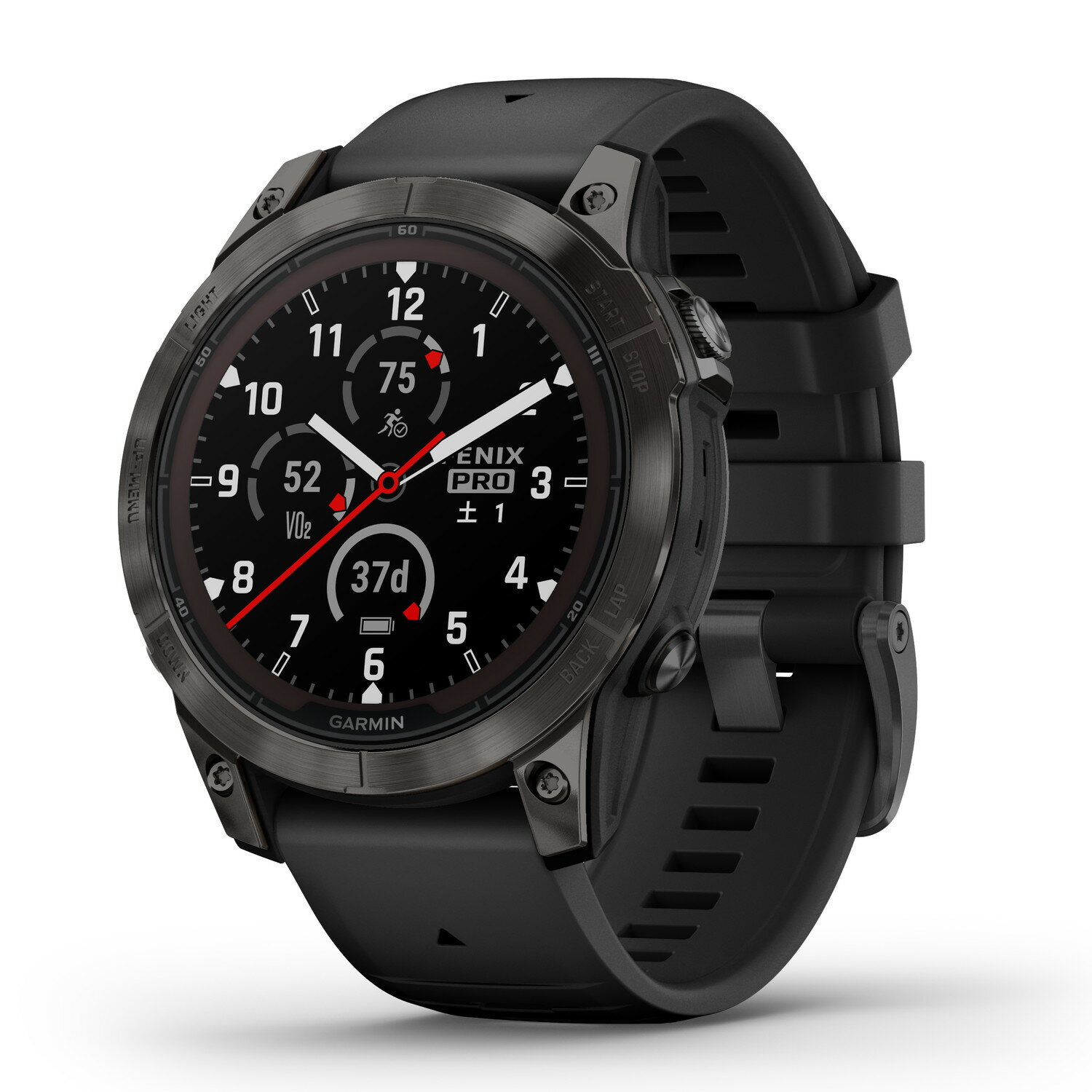 ガーミン（GARMIN） fenix 7 Pro Sapphire Dual Power Ti Carbon Gray /Black ソーラー充電可能 マルチスポーツGPSスマートウォッチ 【日本正規品】