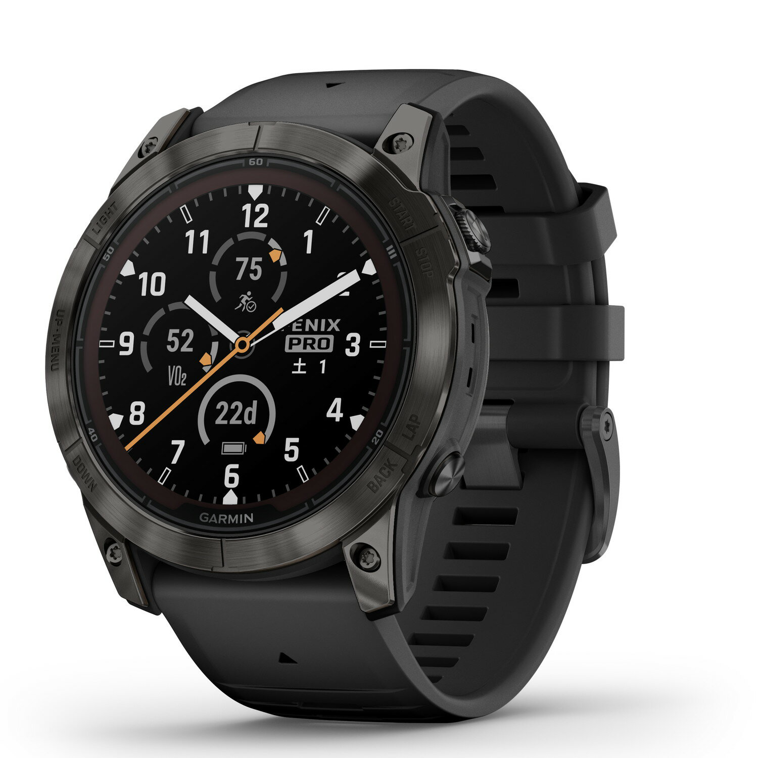 ガーミン（GARMIN） fenix 7X Pro Sapphire Dual Power Ti Carbon Gray / Black ソーラー充電可能 マルチスポーツGPSスマートウォッチ 