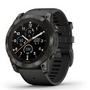 ガーミン（GARMIN） fenix 7X Pro Sapphire Dual Power Ti Carbon Gray / Black ソーラー充電可能 マルチスポーツGPSスマートウォッチ ..