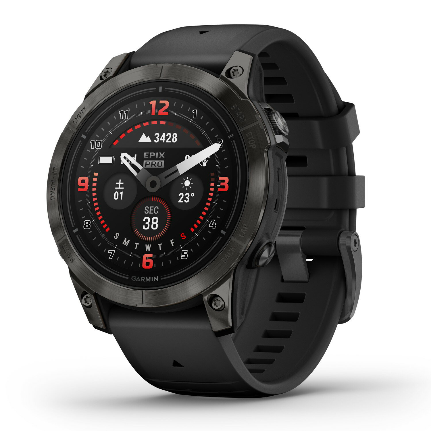 ガーミン（GARMIN） epix Pro 47mm Sapphire Ti Carbon Gray DLC / Black AMOLEDディスプレイ搭載 マルチスポーツGPSスマートウォッチ 