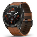 ガーミン GARMIN epix Pro 51mm Sapphire Ti Carbon Gray DLC / Chestnut Leather Band AMOLEDディスプレイ搭載 マルチスポーツGPSスマートウォッチ 【日本正規品】