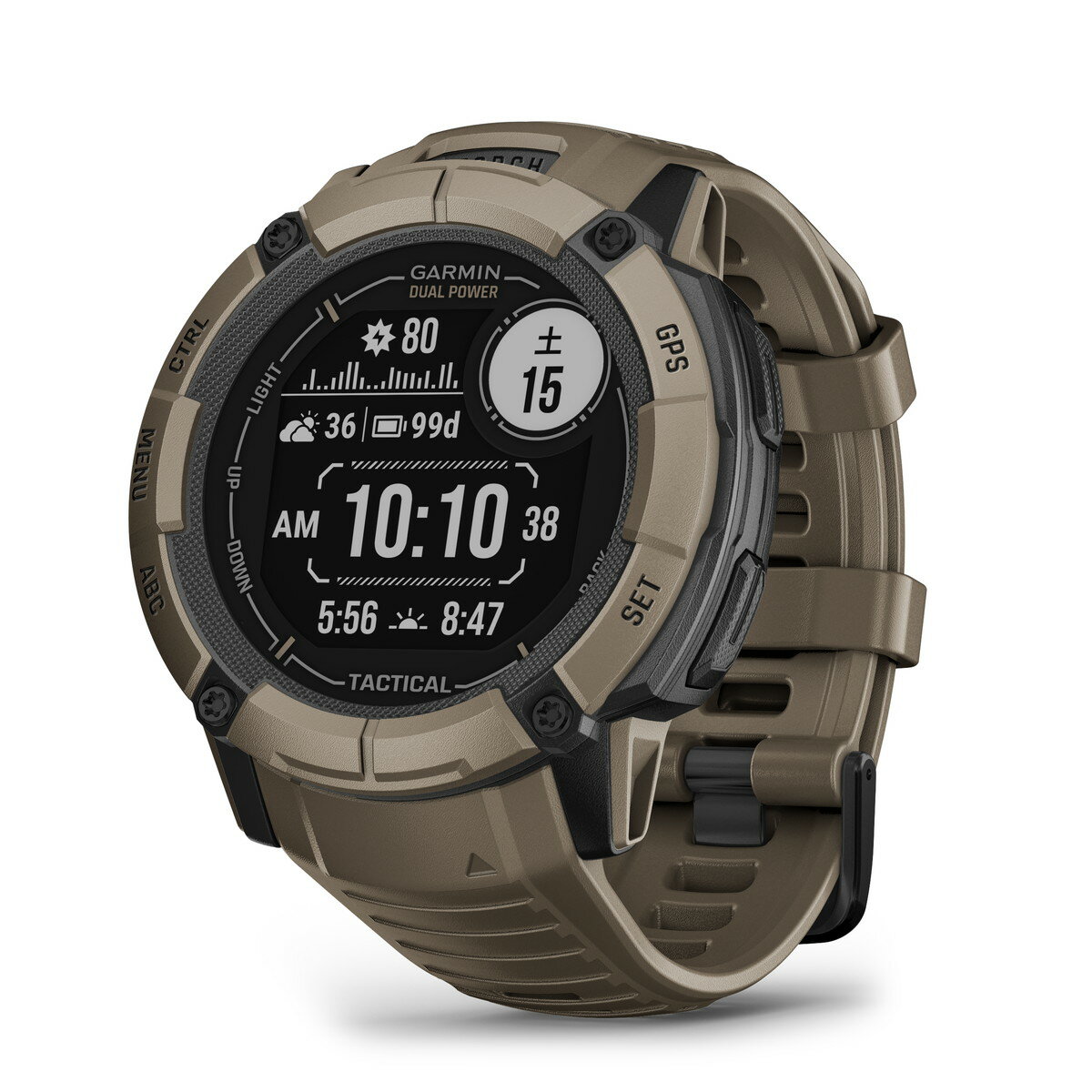 ガーミン（GARMIN） Instinct 2X Dual Power Tactical Edition Coyote Tan タフネスGPSスマートウォッチ Suica対応 防水 防塵 耐熱 ストレス値 心拍数 登山【日本正規品】