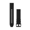 ガーミン（GARMIN）MARQ (Gen 2) 用交換バンド QuickFit 22mm Hybrid Leather Strap Black/Green【日本正規品】