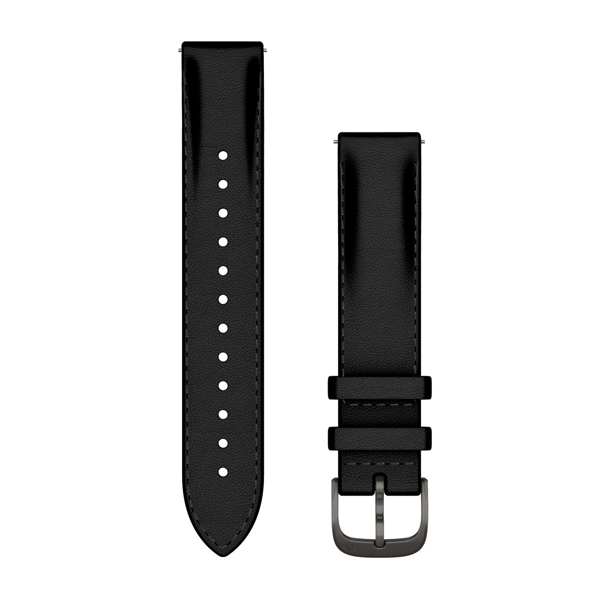 ガーミン（GARMIN）Quick Release バンド 18mm Black Leather / Brushed Slate 【日本正規品】