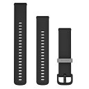 ガーミン(GARMIN)Quick Release バンド vivoactive5対応 20mm Black Silicone / Slate 【日本正規品】(2)