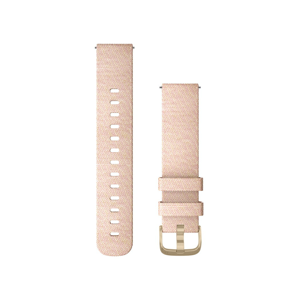 ガーミン（GARMIN）Quick Release バンド 20mm Blush Pink Woven Nylon / Light Gold