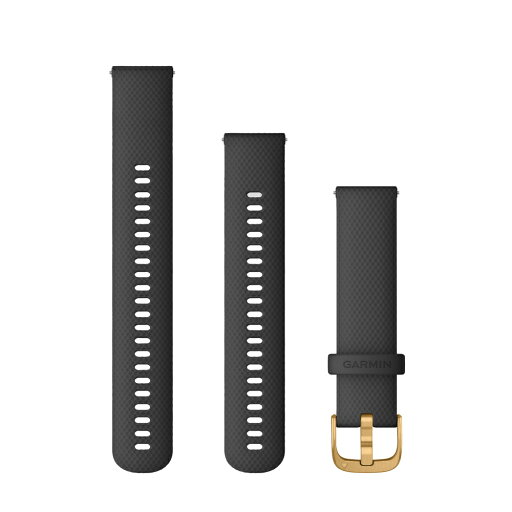 ガーミン(GARMIN)Quick Release バンド 20mm Black Silicone / Gold ガーミン(GARMIN)Quick Release バンド 20mm Black Silicone / Gold