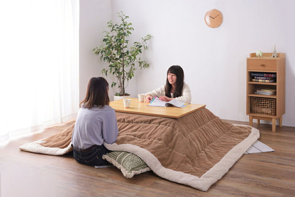 最大3000円OFFクーポン配布中 06/09(火)00:00〜 薄掛コタツ布団 長方形 こたつ布団 正方形 230×190 防寒 シープボア こたつ用品 こたつ掛け布団 コタツ布団 コタツ カーキ ネイビー グレー ベージュ ホワイト 座椅子 120×80対応 おしゃれ [2]