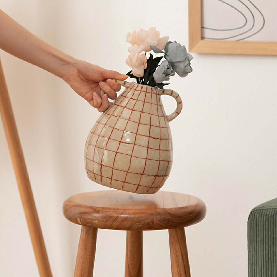 Rakuten - 【9ヶ月保証付】 フラワーベース 花瓶 花びん かびん フラワースタンド 陶器 北欧 おしゃれ ドライフラワー シンプル 艶 生花 枝物 卓上 床置き 陶器製 和モダン モダン レトロ ベーシック インテリア 寝室 リビング 玄関 廊下 室内
