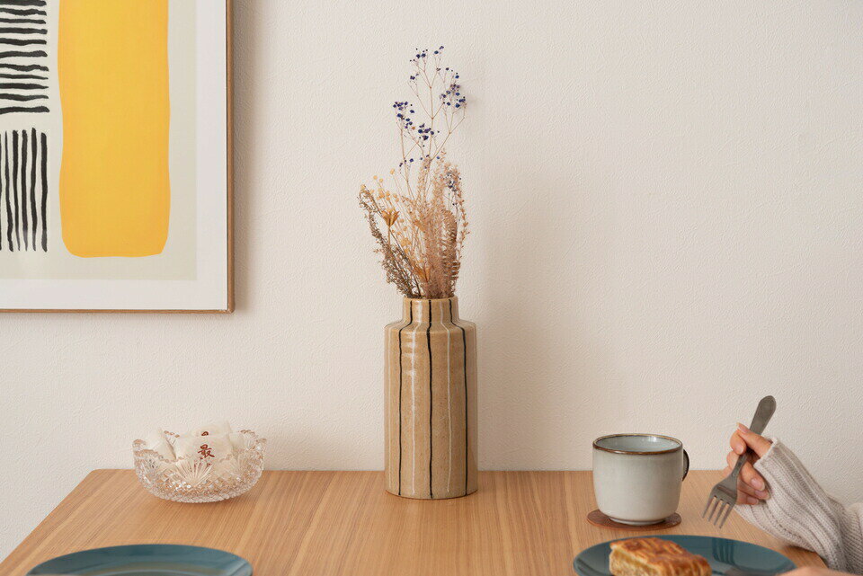【9ヶ月保証付】 フラワーベース 花瓶 花びん かびん フラワースタンド 陶器 北欧 おしゃれ ドライフラワー シンプル 艶 生花 枝物 卓上 床置き 陶器製 和モダン モダン レトロ ベーシック インテリア 寝室 リビング 玄関 廊下 室内