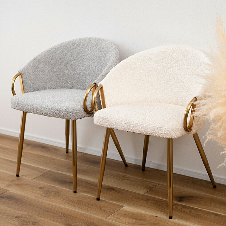 樂天商城 - アームチェア ゴールドメッキ 加工 フレーム 可憐 ゴージャス 雰囲気 チェア ポリエステル 生地 なめらか 心地よい 柔らかい