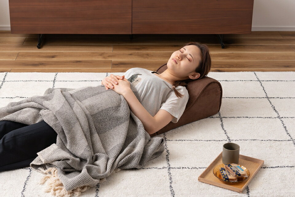 【9ヶ月保証付】 TV枕S 自由 姿勢 クッション リビング テレビ 軽い 持ち運び 折りたたみ クッション [3]