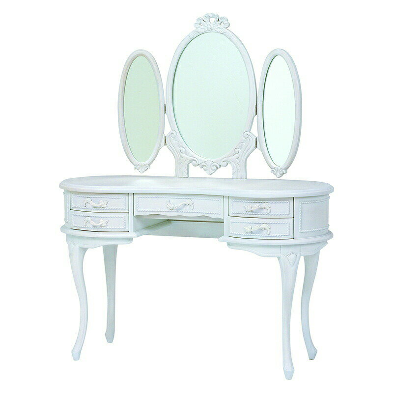 ドレッサー アンティークホワイト クラシック ホワイト 白 姫系 エレガント ロマンティック 可愛い カワイイ アンティーク風