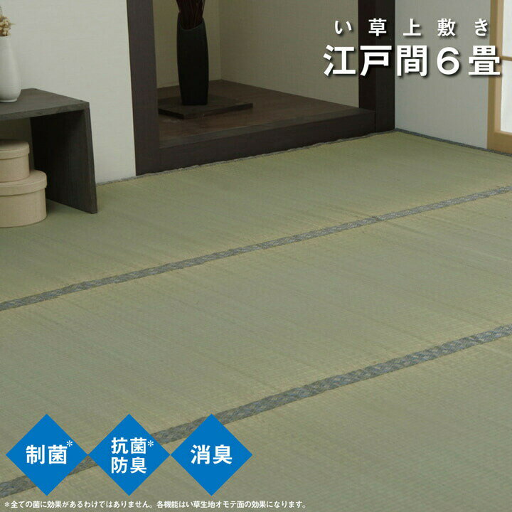 樂天商城 - い草 上敷き カーペット 制菌 抗菌 防臭 消臭 小林製薬KOBA-GUARD 江戸間 6畳 約 261×352cm