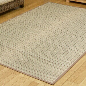 【9ヶ月保証付】日本製 国産 純国産 掛川織 い草カーペット 奥丹後 ベージュ 江戸間 3畳 約 174×261cm