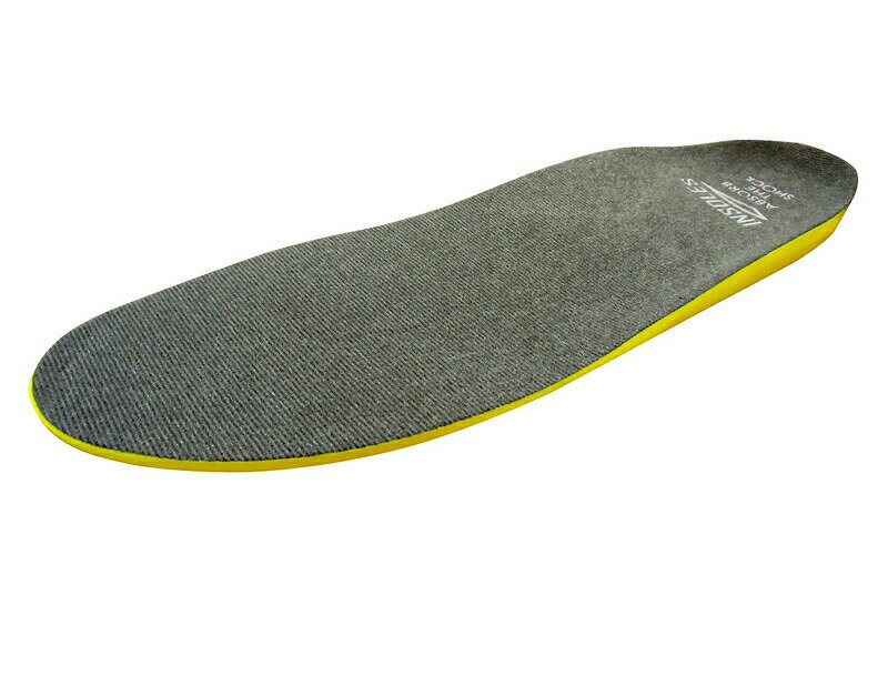 靴 中敷き インソール レディース スニーカー ブーツ シューズ 運動 スポーツ insole's 抗菌インソール グレー 極太のクッション素材 特殊パッドの2層構造 かかとを包み込む立体構造 足の疲れを軽減 負担軽減 インソール本体 サイズカットも楽々 抗菌 防臭加工 メンズ