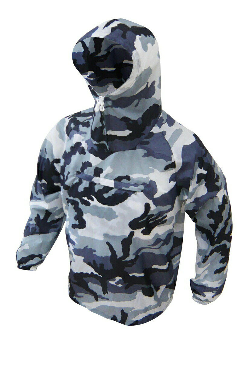 スーパーSALE対象品【半額】【9ヶ月保証付】ポリエステル 迷彩ヤッケ グレー 防寒 防風用 メンズ 防風衣 シンプル 屋外