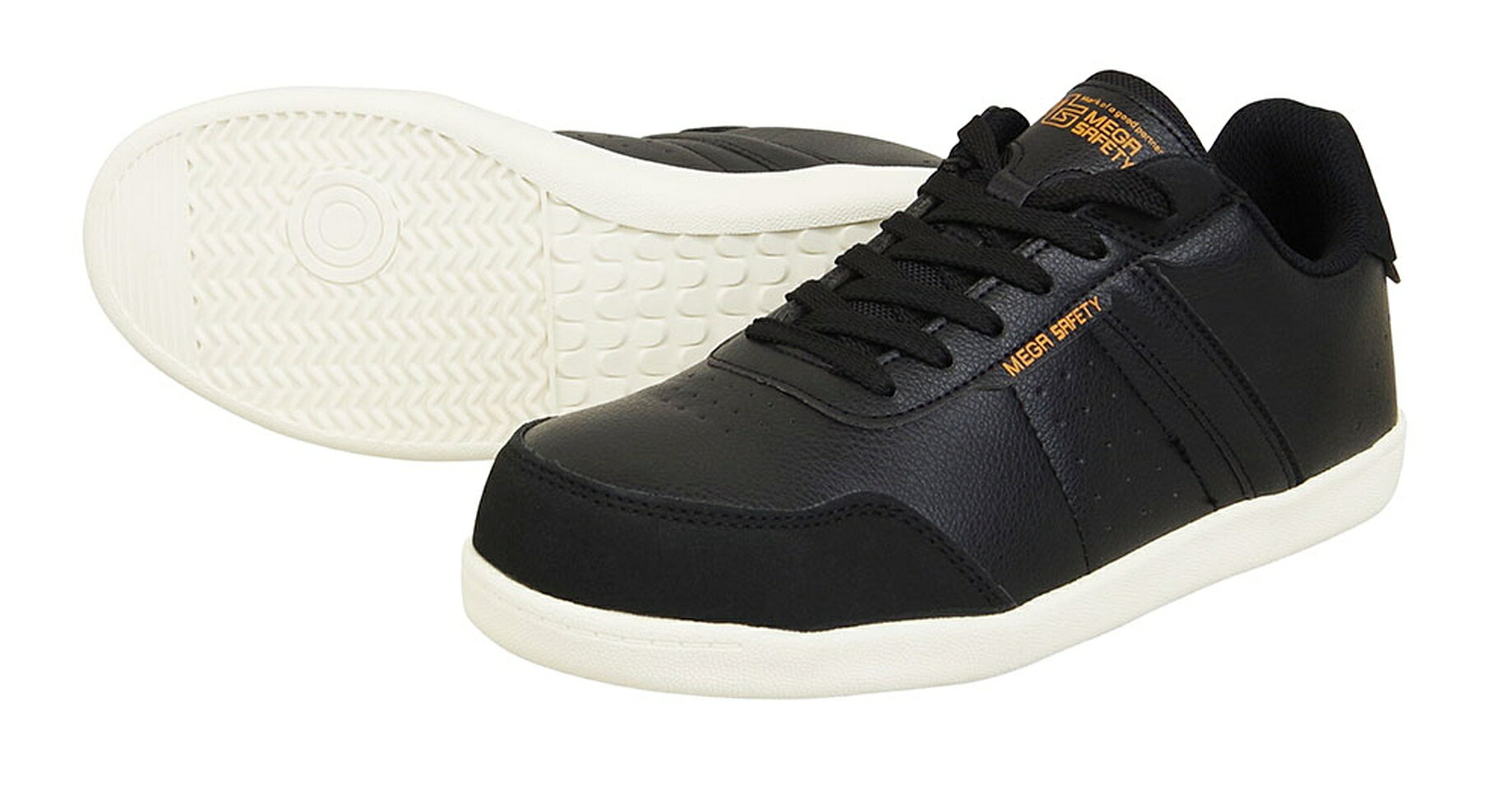 樂天商城 - 500円OFFクーポン配布中 04/29(水)00:00〜 セーフティスニーカー 飽きの来ないクラシックなデザイン ソールは石などの詰まりにくい 細かめなパターンを採用 メッシュなしのALL合皮タイプのため 風やホコリなどをシャットアウト bkt1044089