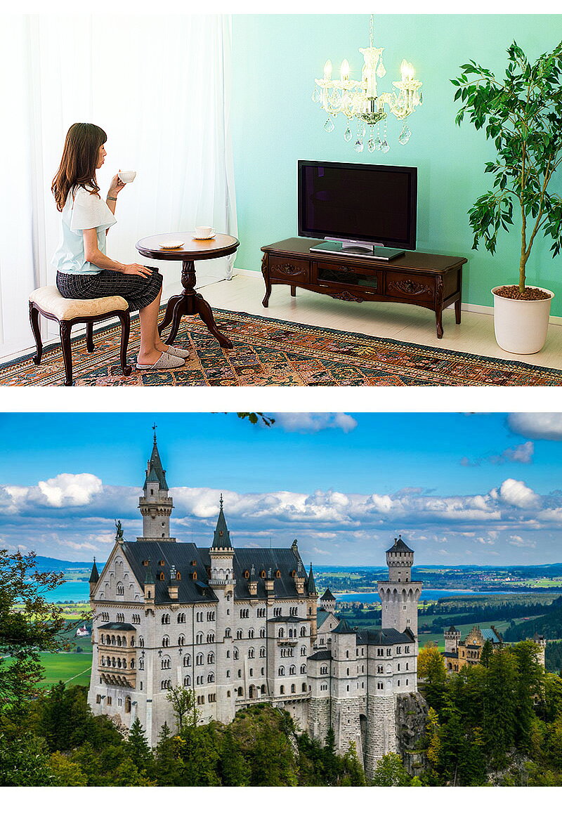 最大3000円OFFクーポン配布中 06/20(土)20:00〜テレビ台 猫脚 アンティーク 完成品 幅130cm 高級テレビ台 ブラウン 木製 テレビボード ローボード ルーター モデム収納 引き出し wifi オーディオ収納 茶 猫足 おしゃれ エレガント 天然木 北欧 [3]