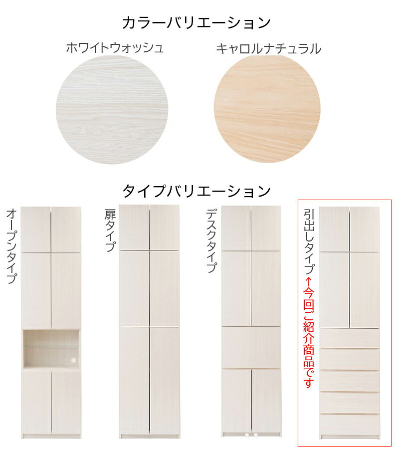 リビング収納 幅59.5 幅60cm 白 ホワイトナチュラル 木目 日本製 壁面収納 タイプ3...