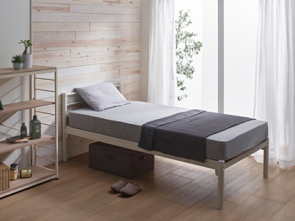 メッシュベッド(シングル) ベッド 寝具 寝室 一人暮らし ワンルーム シングル ベッド シンプル ブラック ホワイト