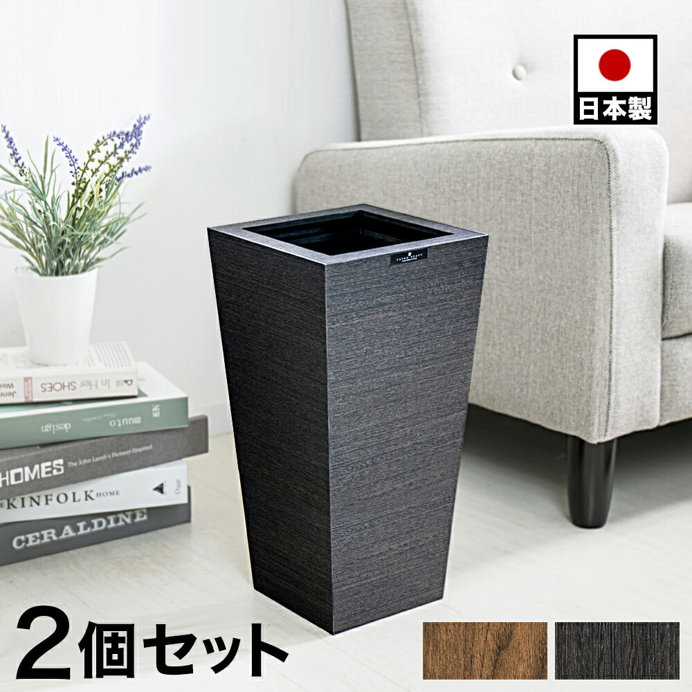 樂天商城 - 【1個5490円】ゴミ箱 2個セット おしゃれ ふた付き Bosk バスク ゴミ袋が見えない ゴミ袋が隠せる リビング キッチン 木目調 かわいい 可愛い ごみ箱 角型 北欧 シンプル 書斎 小さめ ダストボックス 約 幅20cm 日本製