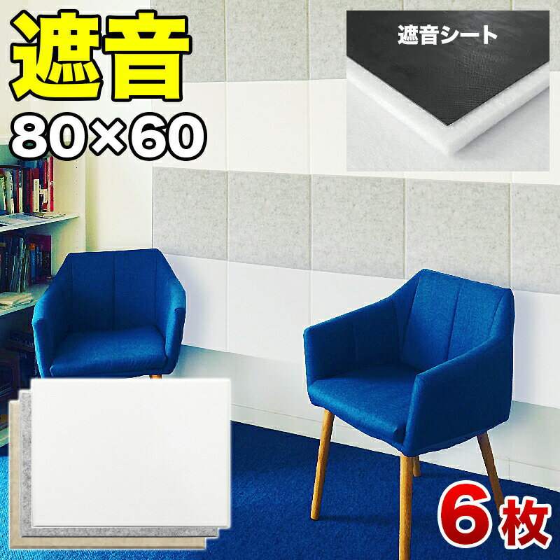 【9ヶ月保証付】防音 遮音 吸音 パネル 80cm 60cm 45度カットタイプ 6枚セット 断熱 消音 YouTuber 御用達 DIY 防音パネル 遮音パネ...