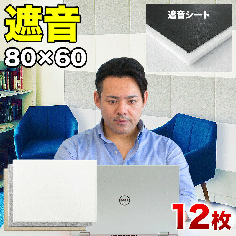 【9ヶ月保証付】防音 遮音 吸音 パネル 80cm 60cm 45度カットタイプ 12枚セット 断熱 消音 YouTuber 御用達 DIY 防音パネル 遮音パ...