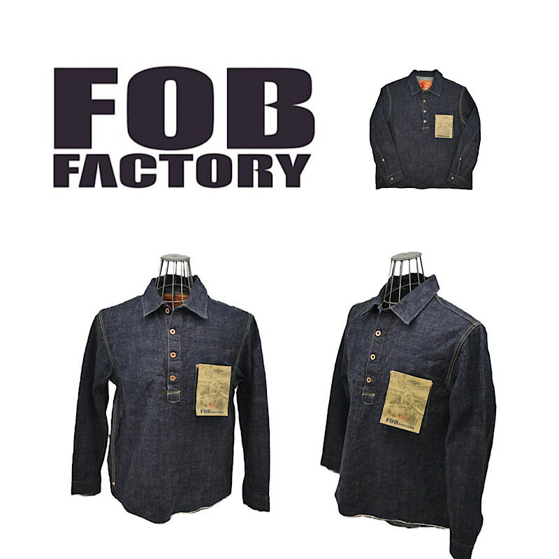 【 FOB FACTORY / F2384 】 【 エフオービーファクトリー / G-3 DENIM P.O JK 】 メンズ ジャケット 日本製 デニム プルオーバー デニムプルオーバージャケット トップス 上着