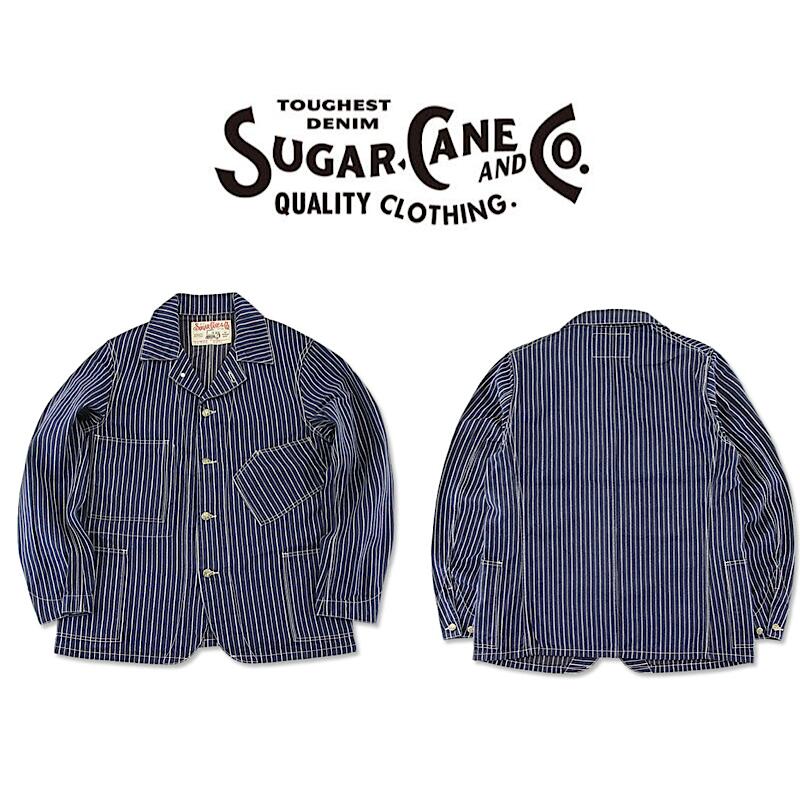 SUGAR CANE 奬 SC14369  㥱å 9oz. INDIGO STRIPE WORK COAT ǥ ȥ饤    ᥫ ȥ