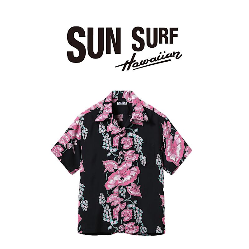 【 SUN SURF / SS39425 】【 サンサーフ / RAYON HAWAIIAN SHIRT “ISLAND FLOWER CHAIN” 】 メンズ アロハシャツ 半袖 シャツ トップス 上着 柄シャツ 柄物 ハワイ リラックス オーバーサイズ
