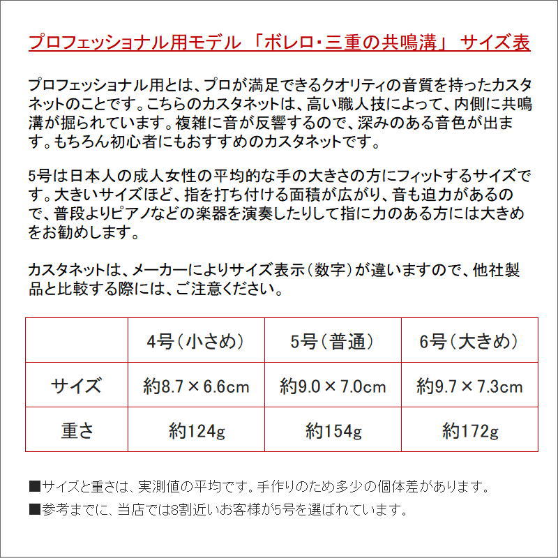 カスタネット ボレロ スペシャル 三重の共鳴溝...の紹介画像3
