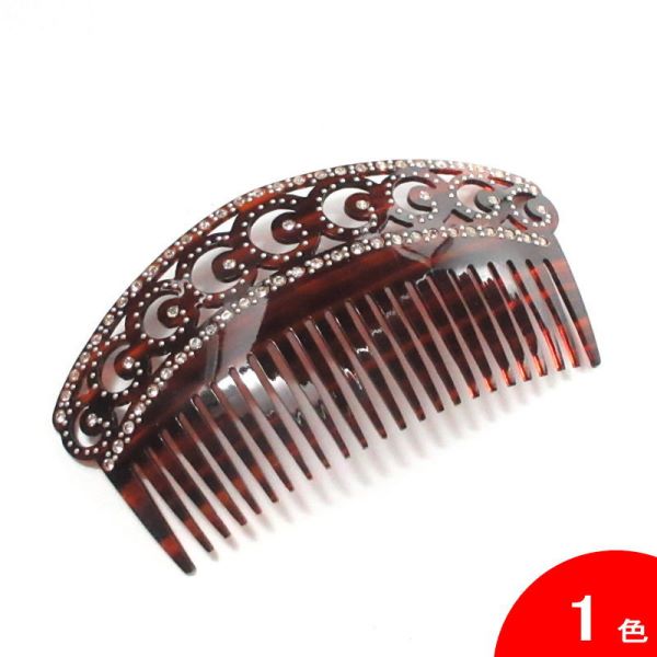ラインストーンのペイネシージョ(小さな櫛) B24-F5 色:茶（べっ甲風) [フラメンコ用][スペイン直輸入]