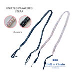 Ball＆chain 【パラコードストラップ2】 正規品 knitted paracord strap バッグ用ストラップ バッグ用ショルダーベルト ボール＆チェーン エコバッグ トートバッグ 軽量 刺繍バッグ 肩掛け用ベルト ななめ掛け用のベルト お買い物袋型バッグ